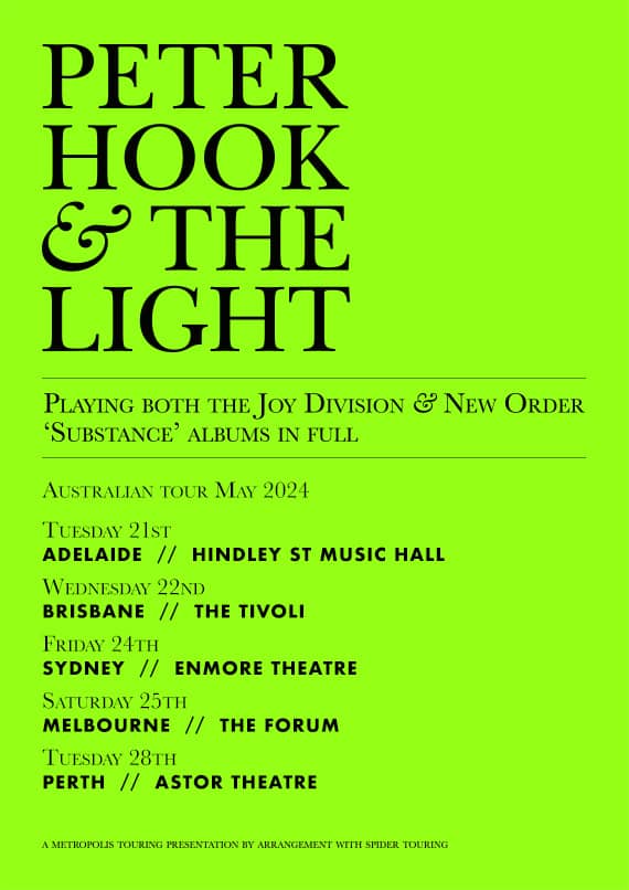 Peter Hook And The Light Tour Poster