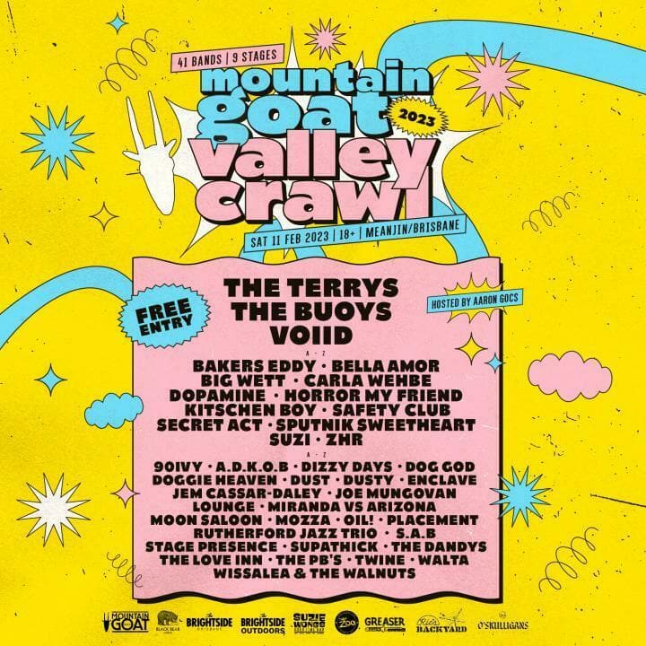 Set Times For MOUNTAIN GOAT VALLEY CRAWL Have Landed