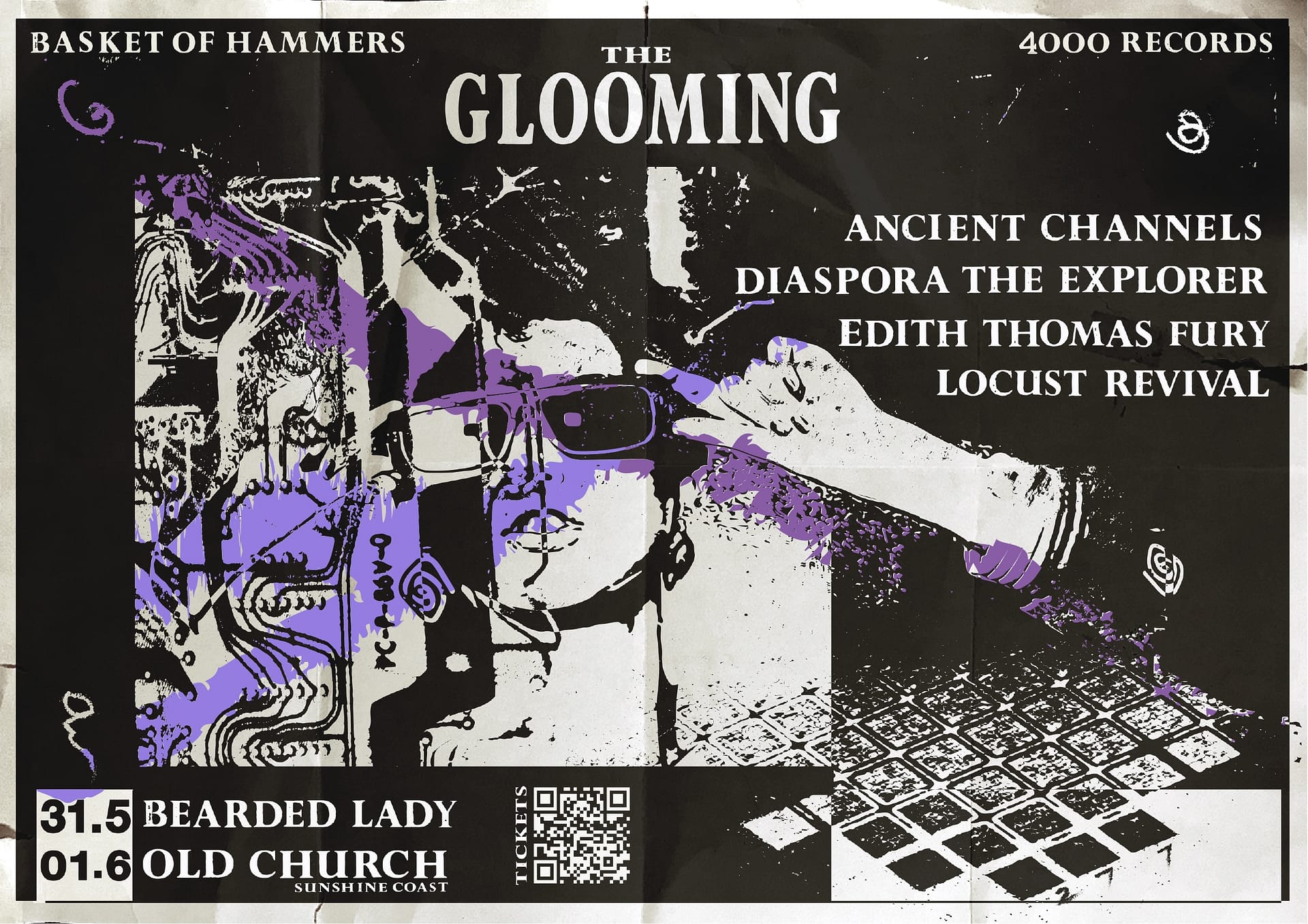 BASKET OF HAMMERS + 4000 RECORDS Present 2nd Annual Celebration Of Dark Sounds THE GLOOMING
